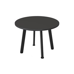 RAPIDLINE ETERNITY ROUND COFFEE TABLE 600D X 450MMH BLACK TOP BLACK BASE