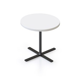 RAPIDLINE KOLO ROUND SIDE TABLE 500D X 457MMH WHITE TOP BLACK BASE