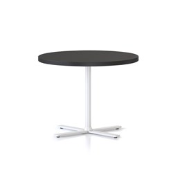 RAPIDLINE KOLO ROUND SIDE TABLE 600D X 457MMH BLACK TOP WHITE BASE