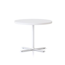 RAPIDLINE KOLO ROUND SIDE TABLE 600D X 457MMH WHITE TOP WHITE BASE