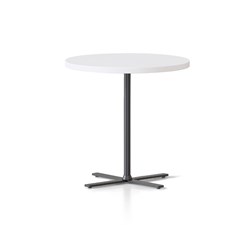 RAPIDLINE KOLO ROUND SIDE TABLE 600D X 587MMH WHITE TOP BLACK BASE