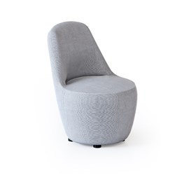 RAPIDLINE MYK LOUNGE CHAIR 1 SEATER 650W X 710D X 800MMH LEATHER STRAP GREY FABRIC
