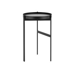 RAPIDLINE NIDO ROUND SIDE TABLE 400D X 635MMH BLACK TOP BLACK BASE