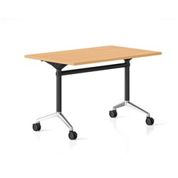 RAPIDLINE TYPHOON FLIP TOP TABLE 1200W X 600D X 750MMH BEECH TOP BLACK FRAME