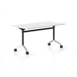 RAPIDLINE TYPHOON FLIP TOP TABLE 2100W X 750D X 750MMH WHITE TOP BLACK FRAME