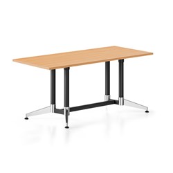 RAPIDLINE TYPHOON MEETING TABLE 1500W X 750D X 750MMH BEECH TOP BLACK BASE