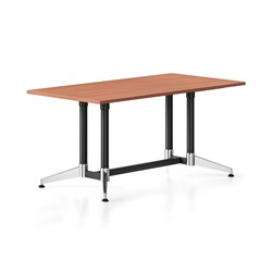 RAPIDLINE TYPHOON MEETING TABLE 1500W X 750D X 750MMH CHERRY TOP BLACK BASE