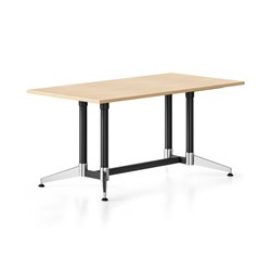 RAPIDLINE TYPHOON MEETING TABLE 1500W X 750D X 750MMH OAK TOP BLACK BASE
