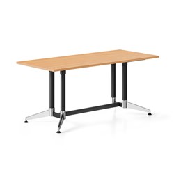 RAPIDLINE TYPHOON MEETING TABLE 1800W X 750D X 750MMH BEECH TOP BLACK BASE