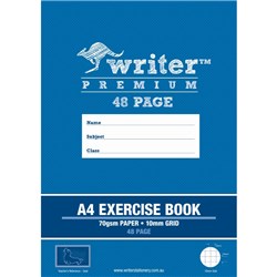 WRITER PREMIUM A4 10MM RULED 48 PAGE GRID BOOK SEAL