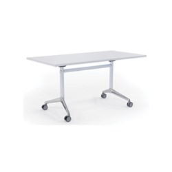 OLG MODULUS FLIP TABLE 1200W X 750D X 720MMH WHITE FRAME CHROME FEET WHITE TOP