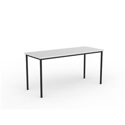 OLG EKO CANTEEN TABLE 1500W X 750D X 720MMH BLACK FRAME WHITE TOP