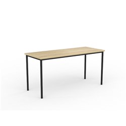 OLG EKO CANTEEN TABLE 1500W X 750D X 720MMH BLACK FRAME NEW OAK TOP