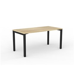 OLG AXIS STRAIGHT DESK 1200W X 750D X 715MMH BLACK FRAME NEW OAK TOP