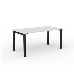 OLG AXIS STRAIGHT DESK 1500W X 750D X 715MMH BLACK FRAME WHITE TOP