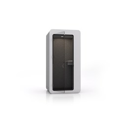 OLG QZONE PHONEBOOTH ACOUSTIC SINGLE POD 1 PERSON WHITE AND GREY