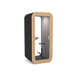 OLG SPACEPOD ACOUSTIC SINGLE POD 1 PERSON BLACK AND NEW OAK