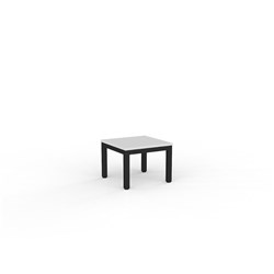 OLG AXIS COFFEE TABLE 600W X 600D X 450MMH BLACK FRAME WHITE TOP