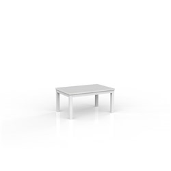 OLG AXIS COFFEE TABLE 900W X 600D X 450MMH WHITE FRAME WHITE TOP