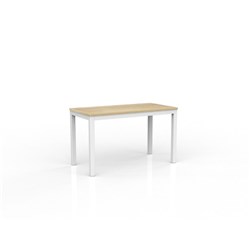 OLG AXIS MEETING TABLE 1200W X 600D X 715MMH WHITE FRAME NEW OAK TOP