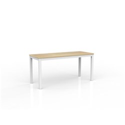 OLG AXIS MEETING TABLE 1500W X 600D X 715MMH WHITE FRAME NEW OAK TOP