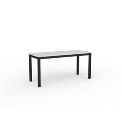 OLG AXIS MEETING TABLE 1600W X 600D X 715MMH BLACK FRAME WHITE TOP