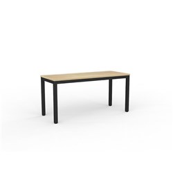 OLG AXIS MEETING TABLE 1600W X 600D X 715MMH BLACK FRAME NEW OAK TOP