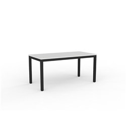 OLG AXIS MEETING TABLE 1600W X 750D X 715MMH BLACK FRAME WHITE TOP