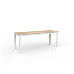 OLG AXIS MEETING TABLE 1800W X 600D X 715MMH WHITE FRAME NEW OAK TOP