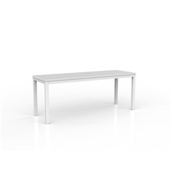 OLG AXIS MEETING TABLE 1800W X 600D X 715MMH WHITE FRAME WHITE TOP