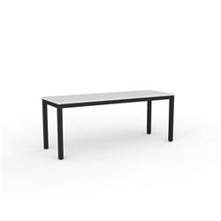 OLG AXIS MEETING TABLE 1800W X 600D X 715MMH BLACK FRAME WHITE TOP