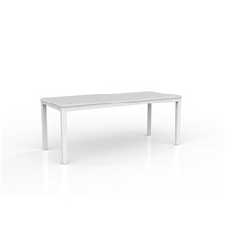 OLG AXIS MEETING TABLE 1800W X 750D X 715MMH WHITE FRAME WHITE TOP