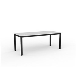 OLG AXIS MEETING TABLE 1800W X 750D X 715MMH BLACK FRAME WHITE TOP