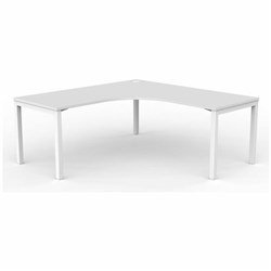 OLG AXIS 90 DEGREE WORKSTATION LEFT HAND RETURN 1800/1800W X 750D X 715MMH WHITE/WHITE