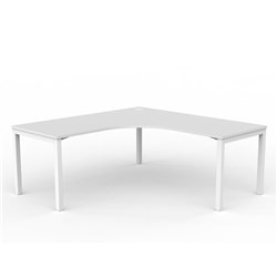 OLG AXIS 90 DEGREE WORKSTATION RIGHT HAND RETURN 1800/1800W X 750D X 715MMH WHITE/WHITE