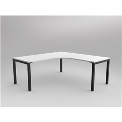 OLG AXIS 90 DEGREE WORKSTATION LEFT HAND RETURN 1800/1800W X 750D X 715MMH BLACK/WHITE