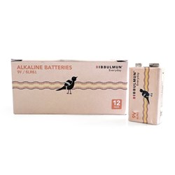 BIBBULMUN BATTERY SIZE 9V PACK OF 12