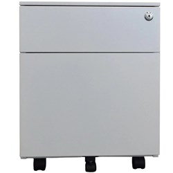 STEELCO TRIMLINE MINI MOBILE PEDESTAL 1 DRAWER 1 FILE 390W X 500D X 490MMH WHITE