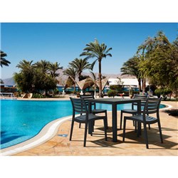 SIESTA ARES 80 5 PIECE OUTDOOR DINING SET WITH ARES CHAIRS ANTHRACITE