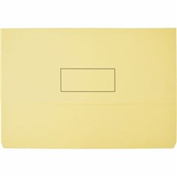 MARBIG SLIMPICK MANILLA DOCUMENT WALLET FOOLSCAP 30MM GUSSET BUFF PACK OF 10