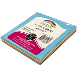 RAINBOW KINDER SQUARES MATTE 127MM 80GSM ASSORTED PACK OF 120