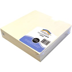 RAINBOW SQUARE CARD 203 X 203MM 300GSM WHITE 100 SHEETS