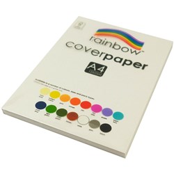 RAINBOW COVER PAPER A4 125GSM WHITE 100 SHEETS