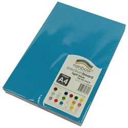 RAINBOW SPECTRUM BOARD A4 220 GSM LIGHT BLUE 100 SHEETS