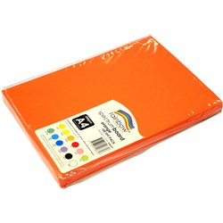 RAINBOW SPECTRUM BOARD A4 220 GSM ORANGE 100 SHEETS