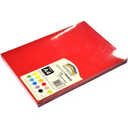 RAINBOW SPECTRUM BOARD A4 220 GSM RED 100 SHEETS