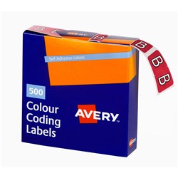 AVERY ALPHABET CODING LABEL B SIDE TAB 25X38MM MAGENTA BOX OF 500