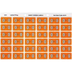 AVERY ALPHABET CODING LABEL O SIDE TAB 25X38MM ORANGE PACK OF 180
