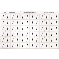 AVERY ALPHABET CODING LABEL / SIDE TAB 25X38MM WHITE BLACK PACK OF 180
