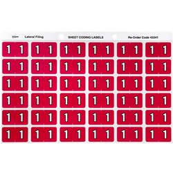 AVERY NUMERIC CODING LABEL 1 SIDE TAB 25X38MM MAGENTA PACK OF 180
